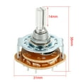 thumbnail image 2 of 6mm 2P5T Single Deck Band Channel Rotary Switch Selector, 2 of 4