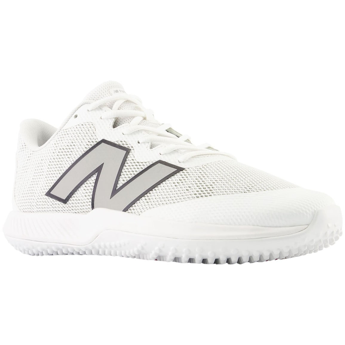 New Balance Mens FuelCell 4040v7 Turf Trainer Baseball Shoes White/Grey 12