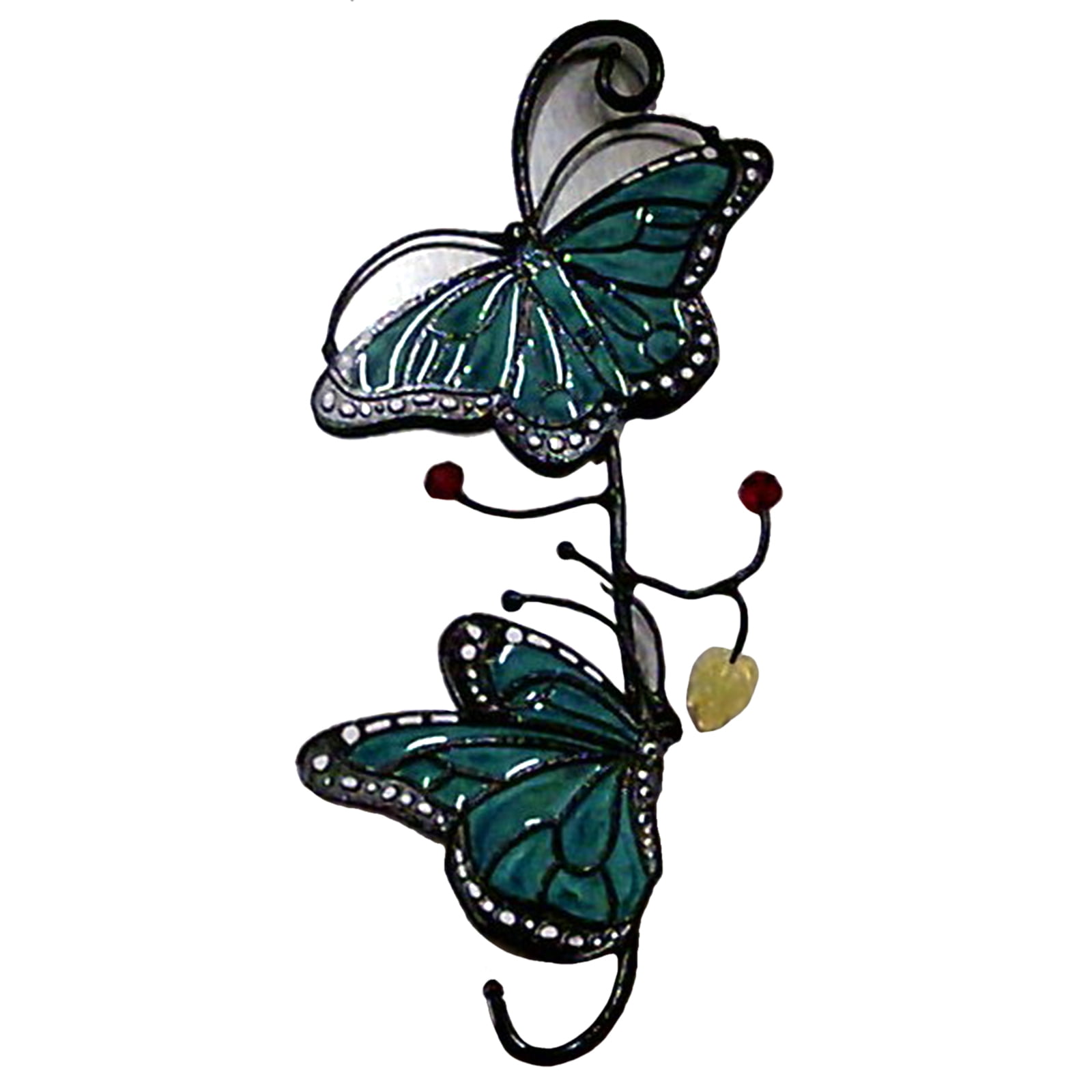 Stained Window Hangings,Butterfly Glass-Like Window Hangings Ornament Suncatcher Butterfly Series Pendant VanlentineS Day Home Decoration Butterfly Ornament Memorial Handicrafts Gifts Blue
