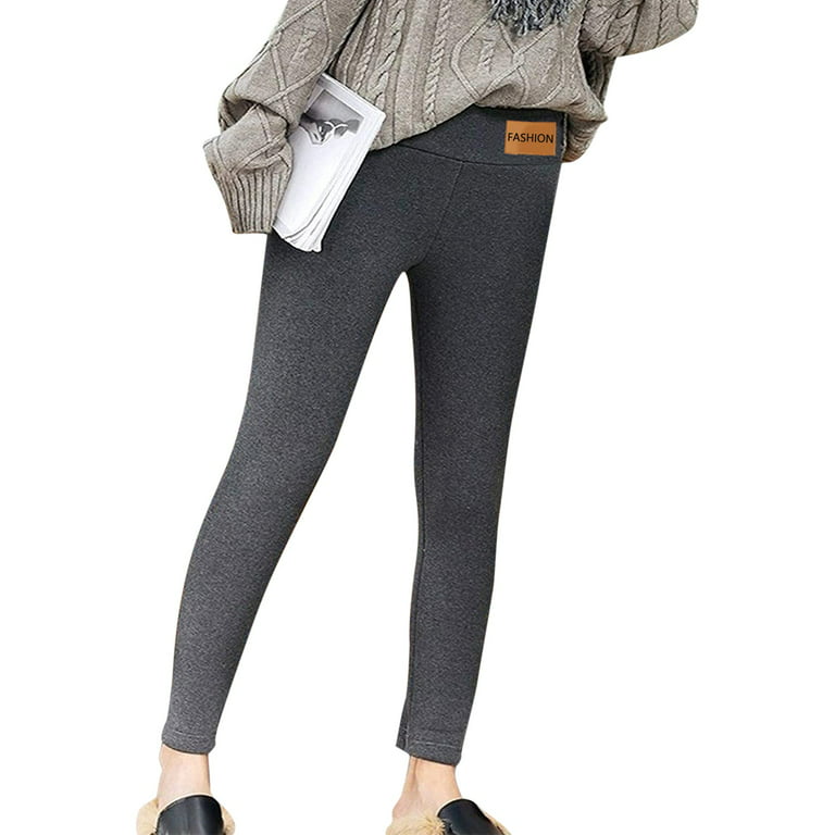 JDEFEG Fashions Women Women's Autumn Winter Elastic Pants Solid