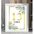 thumbnail image 3 of Darling Souvenir DIY Table Numbers Floral Frame Corner Wedding Reception Table Top Cards-4" x 6" (1 to 40), 3 of 4