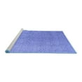 thumbnail image 2 of Ahgly Company Machine Washable Indoor Square Abstract Blue Modern Area Rugs, 3' Square, 2 of 4
