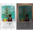 thumbnail image 2 of Merry Christmas Tree Staffordshire Bull Terrier Chocolate Ceramic Night Light, 2 of 2
