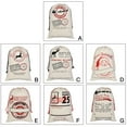 thumbnail image 3 of VONKY Christmas Stocking Gift Bag Drawstring Design Candy Toy Holder Storage Organizer Cloth Pouch Type 4, 3 of 8