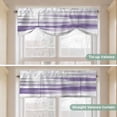 thumbnail image 5 of Purple Gray White Tie Up Valance Curtains for Windows, Kitchen Curtains Window Treatments, Retro Country Abstract Mottled Texture Short Window Shades Valances for Bedroom Bathroom Cafe 42"x12", 5 of 8