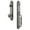 Antique Pewter, variant on Grandeur 848590 Arc Solid Brass Rose Dummy Full Plate "C" Grip Handleset - Brass