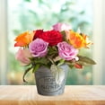 thumbnail image 4 of Classic Style Metal Bucket with Handle Rustic Home and Flowers Design Galvanized Tin Planter for Garden and Home Design, 4 of 10