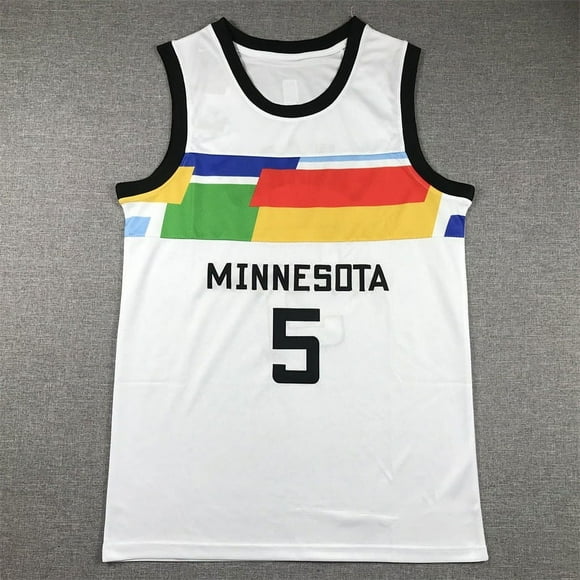 Embroidered Basketball Jersey Timberwolves No. 5 Edwards Basketball Jersey Timberwolves Jersey