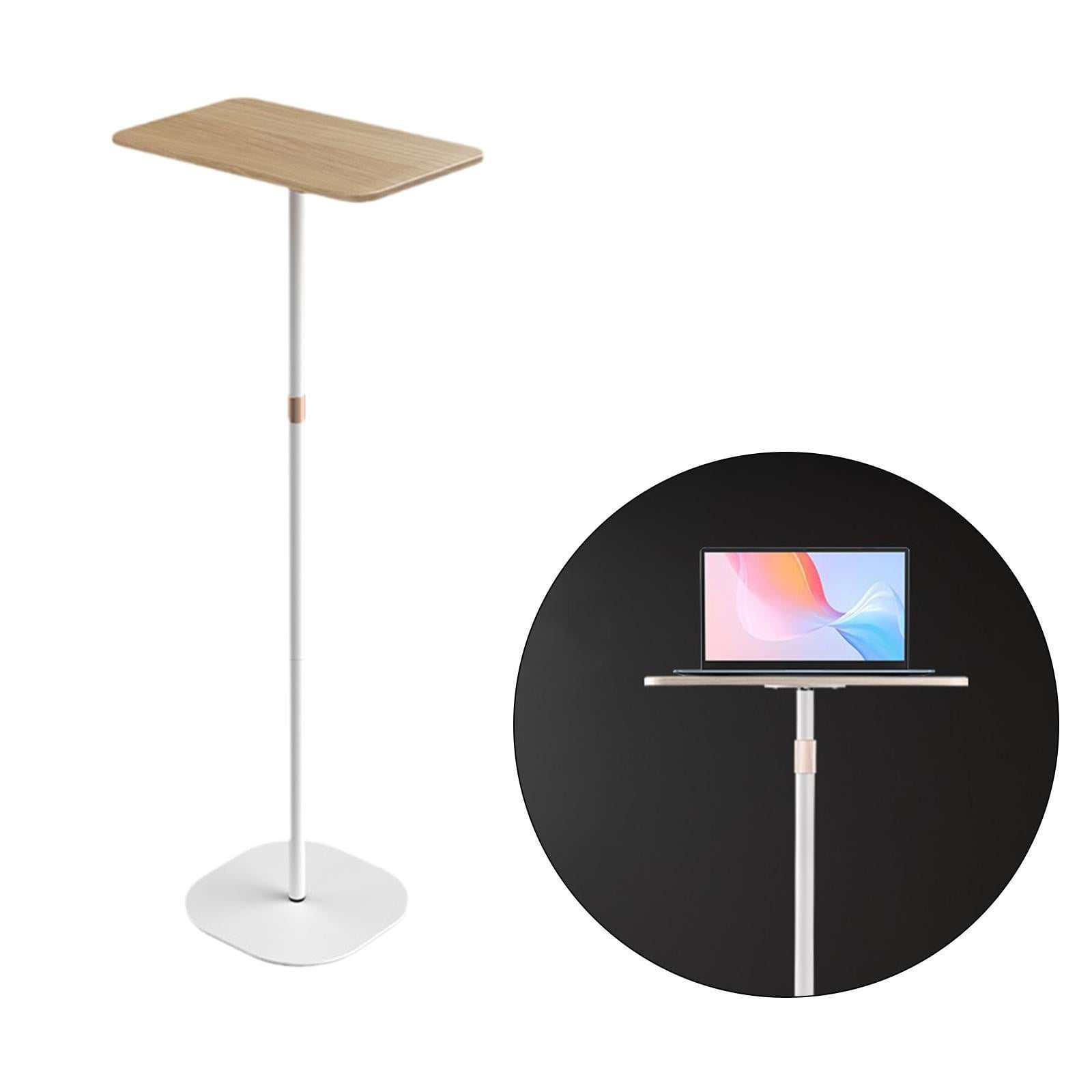 Wzmzjy Laptop Floor Stand Height Adjustable Computer Desk Easy to Install Multifunction White