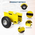 thumbnail image 2 of Panel Dolly 600 LBS Capacity Slab Dolly with 10in Inflatable Rubber Tires and Adjustable Clamp for Drywall Sheets Doors and Heavy Panel Transport Yellow, 2 of 7