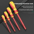 thumbnail image 4 of Electrician's Professional Maintenance Tools Insulated Screwdriver Slotted Cross Screwdrivers Phillips Flat Driver Hand Tools (Slotted 6 150mm), 4 of 7