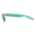 thumbnail image 3 of Kids Girls Hipster Horned Rim Flower Print Plastic Sunglasses Blue, 3 of 4