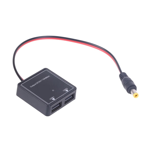 COOLHOOD 6V-30V DC5521 to Two USB Charging Adapter Fast Power Delivery for Phones and Vehicles Motorcycles Boats