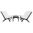 thumbnail image 3 of SAFAVIEH Chaston Outdoor 4 Piece Conversational Set, Black/Beige, 3 of 13