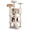 Beige, variant on Gymax 52'' Tall Cat Tree Tower w/2 Condos Plush Padded Perch Sisal Scratching Posts Beige
