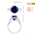 thumbnail image 5 of ANGARA Lab Grown 4.5 Ct Blue Sapphire Crossover Engagement Ring for Women in 14K White Gold (Size-10mm) | September Birthstone, Anniversary, Jewelry Gift for Women | Lab-Grown Blue Sapphire Ring, 5 of 8