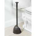 thumbnail image 3 of mDesign Plastic Freestanding Toilet Plunger and Storage Cover Set, Bronze, 3 of 8