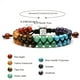 thumbnail image 4 of Pulsera de cristal natural de piedra para los hombres las mujeres de doble cordón elástico ajustable de la energía de la cadena de joyería, 4 of 6