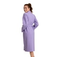 thumbnail image 2 of Women’s Long Waffle Robe - Lightweight 100% Cotton, 2 of 3