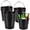 Black, variant on 16 Pcs Galvanized Metal Buckets Large Metal Bucket Beer Bucket Galvanized Steel Pail with Handle for Plants, Succulents, Party Favors Organizing Home Parties Bar Cooling Supplies (BLACK)