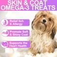 thumbnail image 3 of Oimmal Skin & Coat Supplement for Dog, 150 Omega 3 Treats with Salmon Oil & Vitamins, Healthy Skin & Coat, Dry & Itchy Skin Relief + Allergy Support - Chicken Flavor, 3 of 11