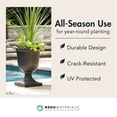thumbnail image 3 of Tierra Verde Self-Watering Urn Planter, Crescendo, 19"W x 23"H, Black, 3 of 11