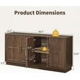 thumbnail image 5 of LKTART 66.5" Sideboard Buffet Cabinet with Storage, Modern Credenza with Arched Doors, Large Wood Accent Cabinet for Living Room Entryway (Walnut), 5 of 11