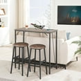 thumbnail image 5 of Bar Table with Charging Station, Rectangular Pub Table, High Top Coffee Table, Counter Bar Height Table, Narrow Long Dining Table,  Greige, 5 of 18