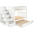 thumbnail image 5 of Bedz King Stairway Bunk Beds Full over Full with 4 Drawers in the Steps and a Full Trundle, White, 5 of 9