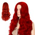 thumbnail image 2 of Peluca Con Cuello, Pelo Rizado, Peluca De Pelo Rojo, Cosplay, Pelo Falso, Punto Rojo, Peluca, Señora, Sirena, Princesa, Resistente Al Calor, Fiesta De Cosplay, 65-70Cm Muyoka Hogar, 2 of 7