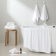 thumbnail image 5 of Green Essen 8 Pieces Oversized Bath Towel Sets 700 GSM Soft Shower Towels 35 x 70 Inches Quick Dry Bath Sheets Highly Absorbent Bath Towel Clearance for Bathroom Spa Hotel Gym(White), 5 of 9