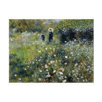 Renoir 'Woman With A Parasol In A Garden' Canvas Art