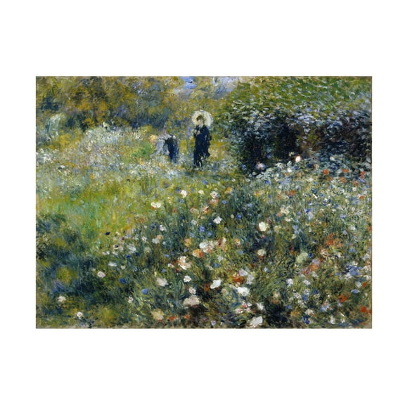 Renoir 'Woman With A Parasol In A Garden' Canvas Art