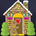 thumbnail image 3 of CafePress - Gingerbread House Women's V Neck Dark T Shirt - Women's V-Neck Dark T-Shirt, 3 of 4