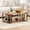 Oak, variant on Sunshen Modern Coffee Table with Storage, 2-Tier Wood Center Table, Rectangular Geometric Living Room Table for Apartment,Oak