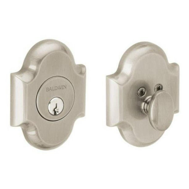 Baldwin 8252056 Deadbolt Lock, Lifetime Satin Nickel