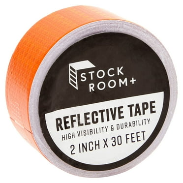 Reflective Tape - Neon Orange Outdoor Reflector Safety Roll for Trailers, Warning, Signs, Stairs, Bikes (2 In x 30 FT)