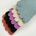 thumbnail image 4 of AMITOFO Toe Socks for Women Cotton Ankle Athletic Five Finger Socks Female Ladies Running Socks Size 7-11,5 Pairs, 4 of 14