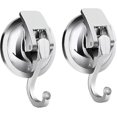 thumbnail image 1 of Powerful punch-free suction cup hook vacuum sticky hook glass wall-mounted traceless suction cup hook kitchen bathroom hook 2 Pack, 1 of 5