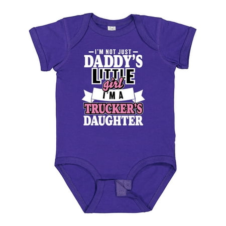 

Inktastic Im Not Just Daddys Little Im a Truckers Daughter Gift Baby Girl Bodysuit