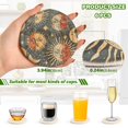 thumbnail image 3 of Sun and Moon Face 6 Pcs Drink Coasters with Holder Absorbent Coasters Woven Coasters for Drinks Table Desk Protection Home Decor, 3 of 7