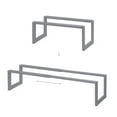 thumbnail image 3 of Qualiazero Heavy-Duty Steel Expandable Shoe Rack, 2-Tier, Stacking Storage Organizer, Adjustable Length, Entryway / Closet, Matte Gray, 3 of 6