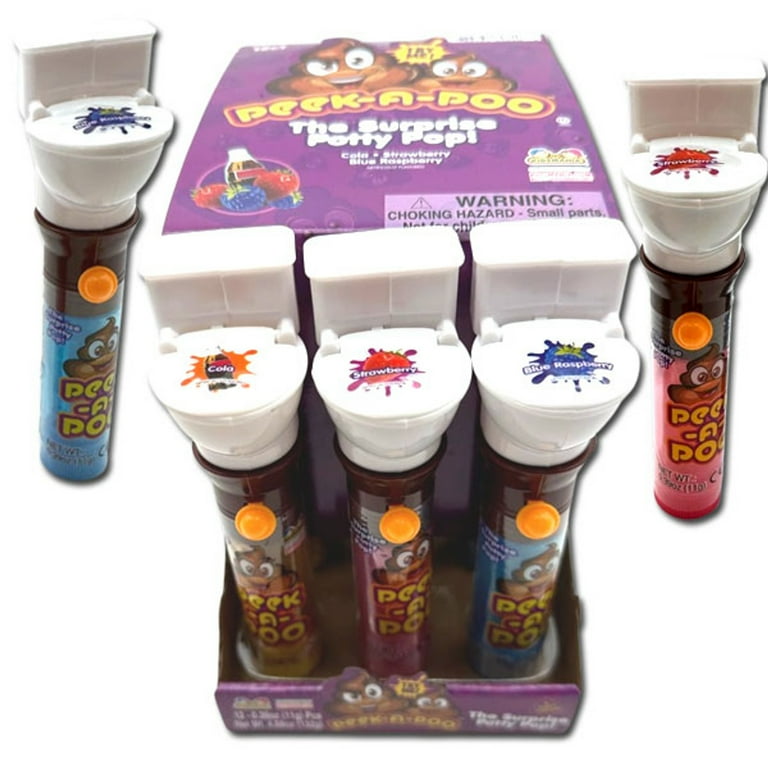 Kidsmania Peek-A-Poo Lollipop Candy Toy Dispenser, Emoji Surprise