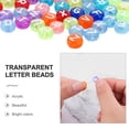 thumbnail image 4 of 1000Pcs Transparent Multicolor Letter Beads with White Alphabet (Random Letters), 4 of 5