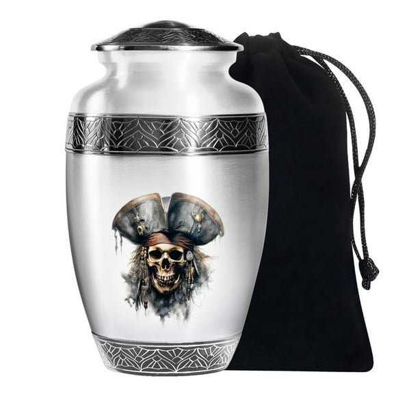 KARYLIZ Skull Unique Urns For Human Ashes Male & Female Large Urn For Adult 10 Inch