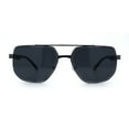 thumbnail image 4 of Mens Luxury Mobster Beveled Edge Lens Metal Rim Fashion Sunglasses Gunmetal - Black, 4 of 7