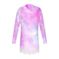 thumbnail image 6 of SERTG Girls Fashion Casual Long Sleeve Shirt with Lace Kids Round Neck Spring Fall Everyday Sports Top Blouse for Children(Pink,4-5 Years), 6 of 6