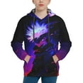 thumbnail image 3 of Jujutsu Kaisen Satoru Gojo Kids' Hoodie 3d Print Sweatshirt Soft Pullover Hooded With Big Pockets For Boys Or Girls Small, 3 of 7