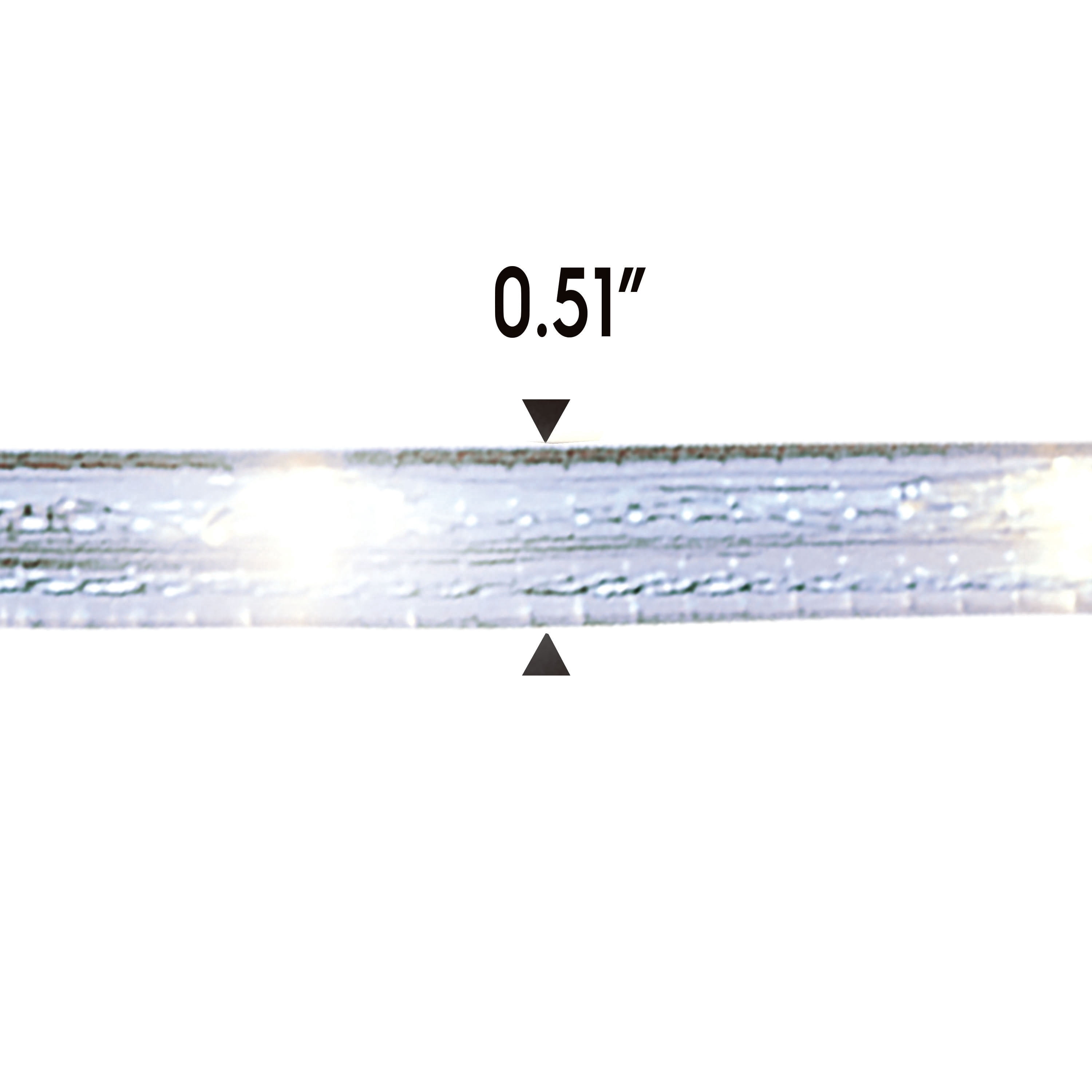 Indoor/Outdoor LED Super Bright Christmas Rope Lights, Cool White, White Wire, 18', by Holiday Time