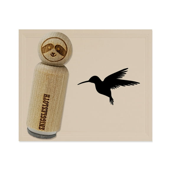 Hummingbird Silhouette Rubber Stamp for Scrapbooking Crafting Stamping - Mini 1/2 Inch